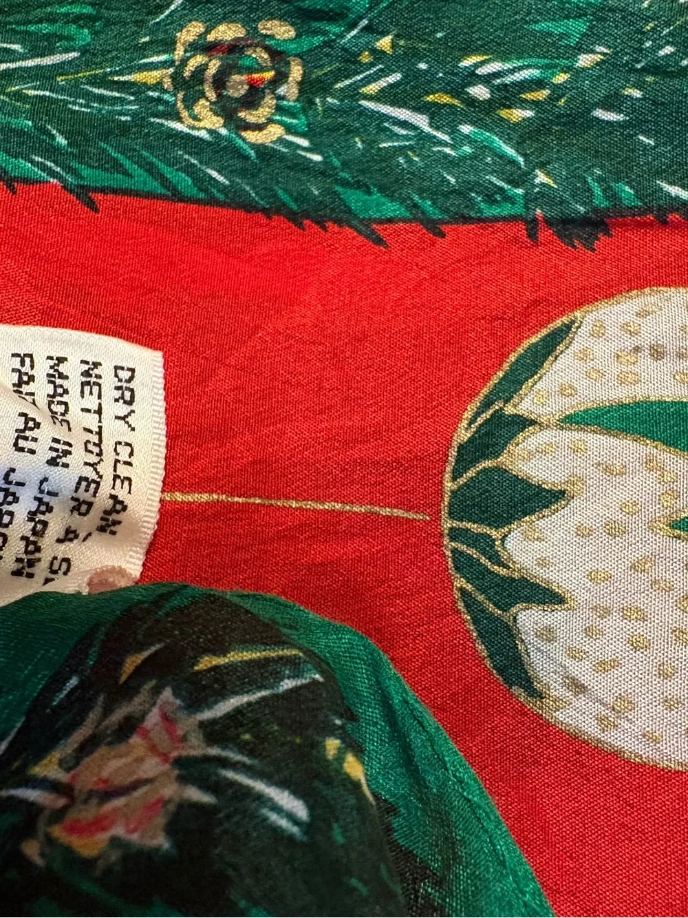 Vintage Vera Neumann Festive Red and Green Holiday Scarf - Women's Accessories